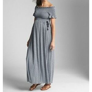 GAP Maternity off-shoulder maxi dress